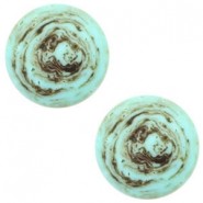 Polaris cabochon Classic 12mm stone look Turquoise -brown